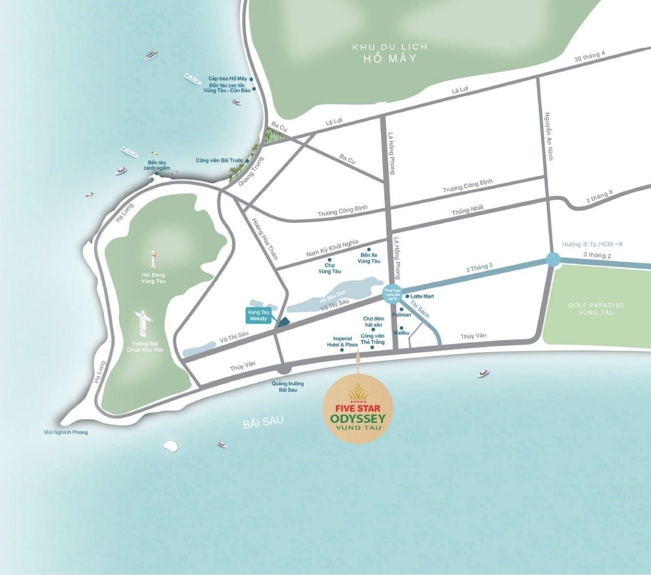 Vị trí Fivestar Odyssey