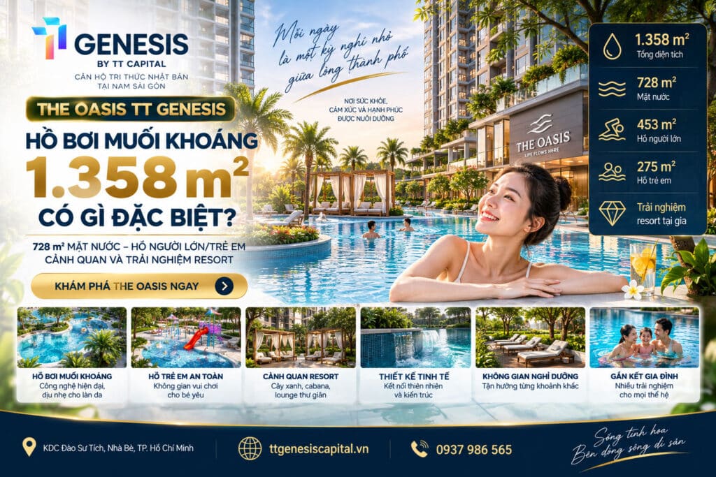 The Oasis TT Genesis: Hồ Bơi Muối Khoáng 1.358 m² Có Gì Đặc Biệt?