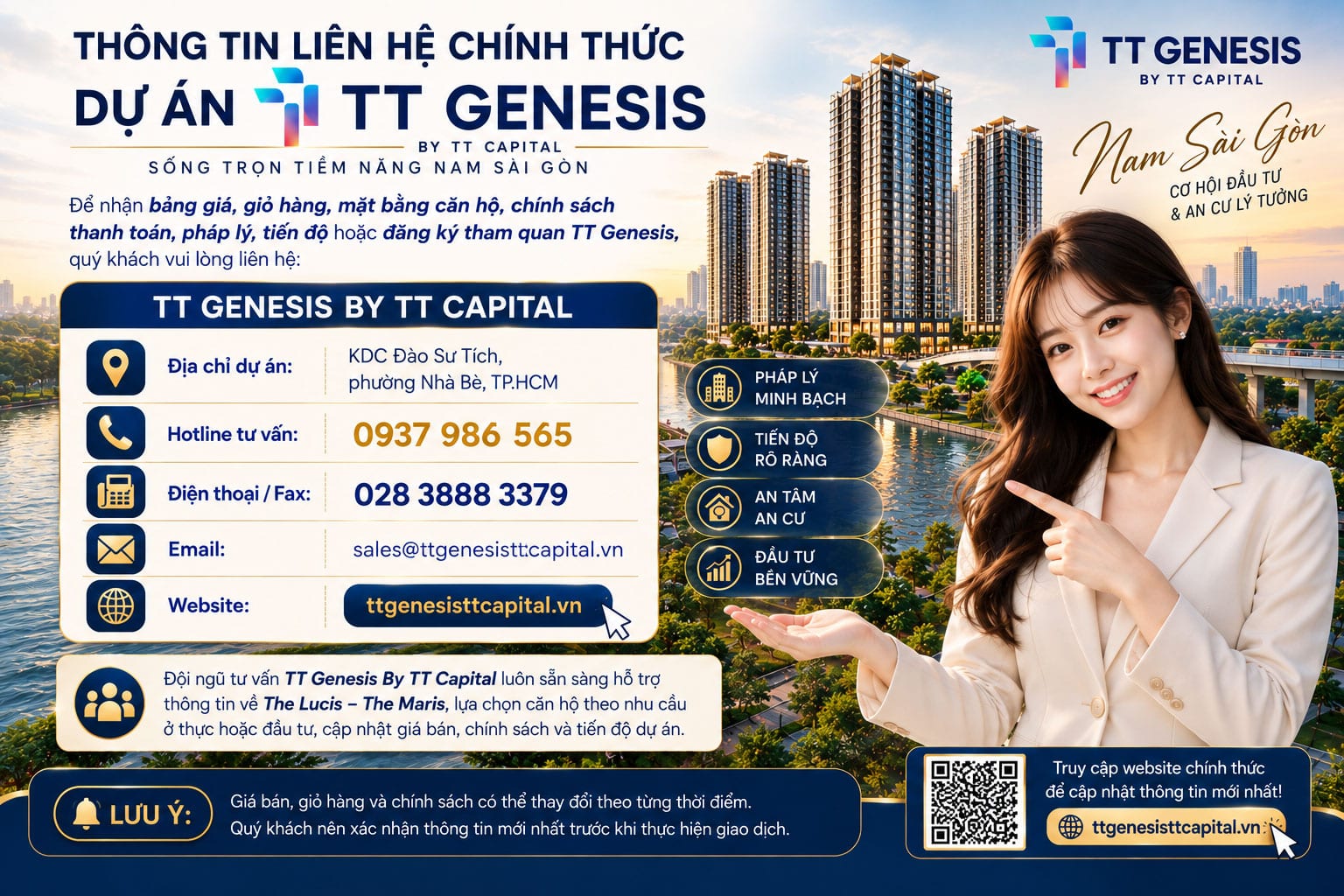 Thông tin liên hệ chính thức dự án TT Genesis